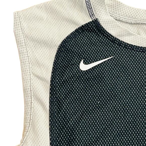 NikeFIT Reversible Basketball Jersey White Black Sleeveless Mesh Tank Mens Small - Picture 8 of 14